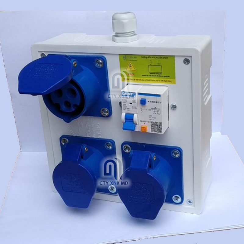 Hộp nguồn tạm thi công mini 3 Hộp nguồn điện công nghiệp mini