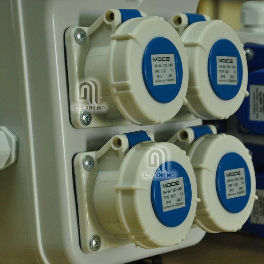 Hộp nguồn thi công điện 1 pha chống nước IP67 Hộp nguồn thi công điện 1 pha chống nước IP67